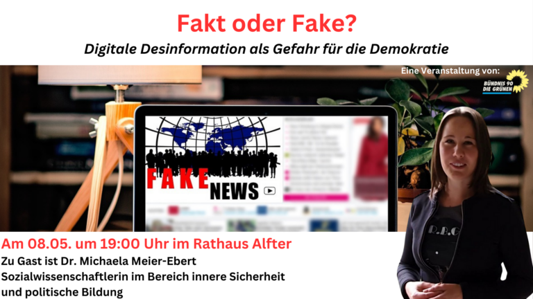 Themenabend: Fakt oder Fake? Digitale Desinformation als Gefahr für die Demokratie
